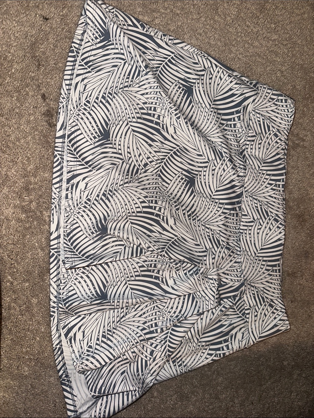 Tommy Bahama Gray and White Palm-Print Skort